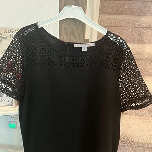 Marc Jacobs Black Lace Sleeve Blouse
